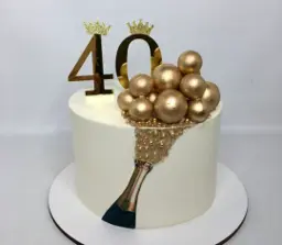 Champagne Gold Balls CakeJaytal House Of Cake