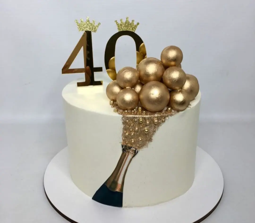 Champagne Gold Balls Cake