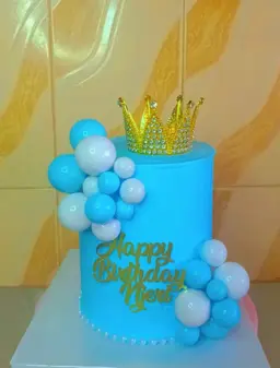 Classic Blue and White Birthday CakeJaytal House Of Cake