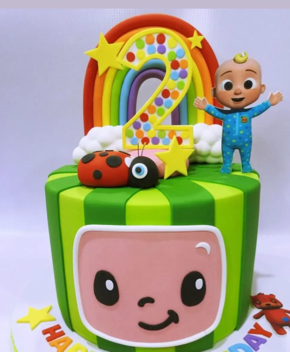 Fondant Cocomelon Themed Cake