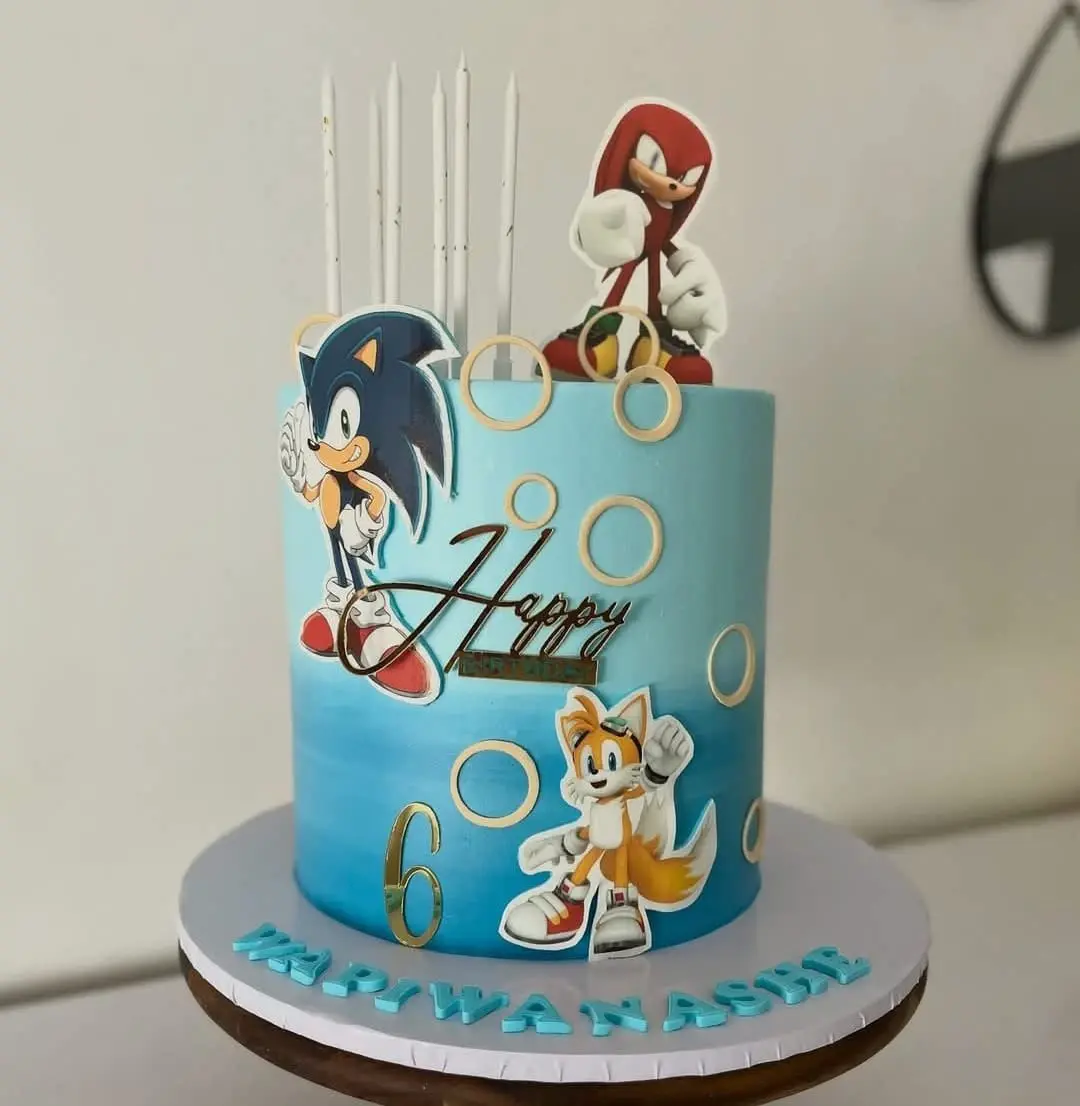 Sonic Speed Adventure Birthday Cake