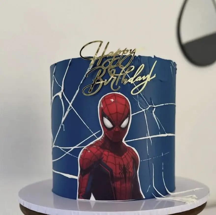 Spiderman Chocolate Ganache Birthday Cake