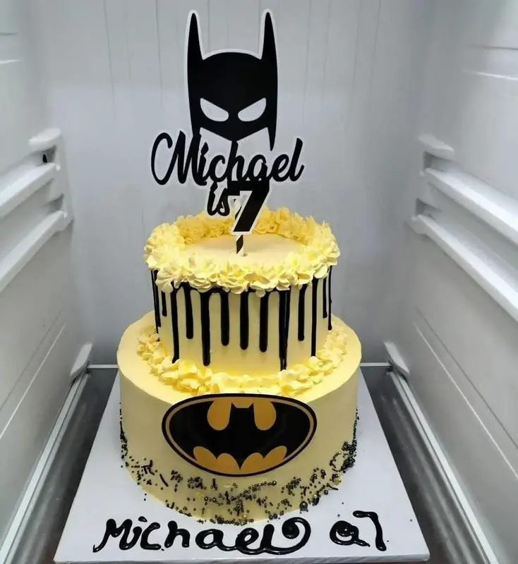 Tiered Batman Themed Cake