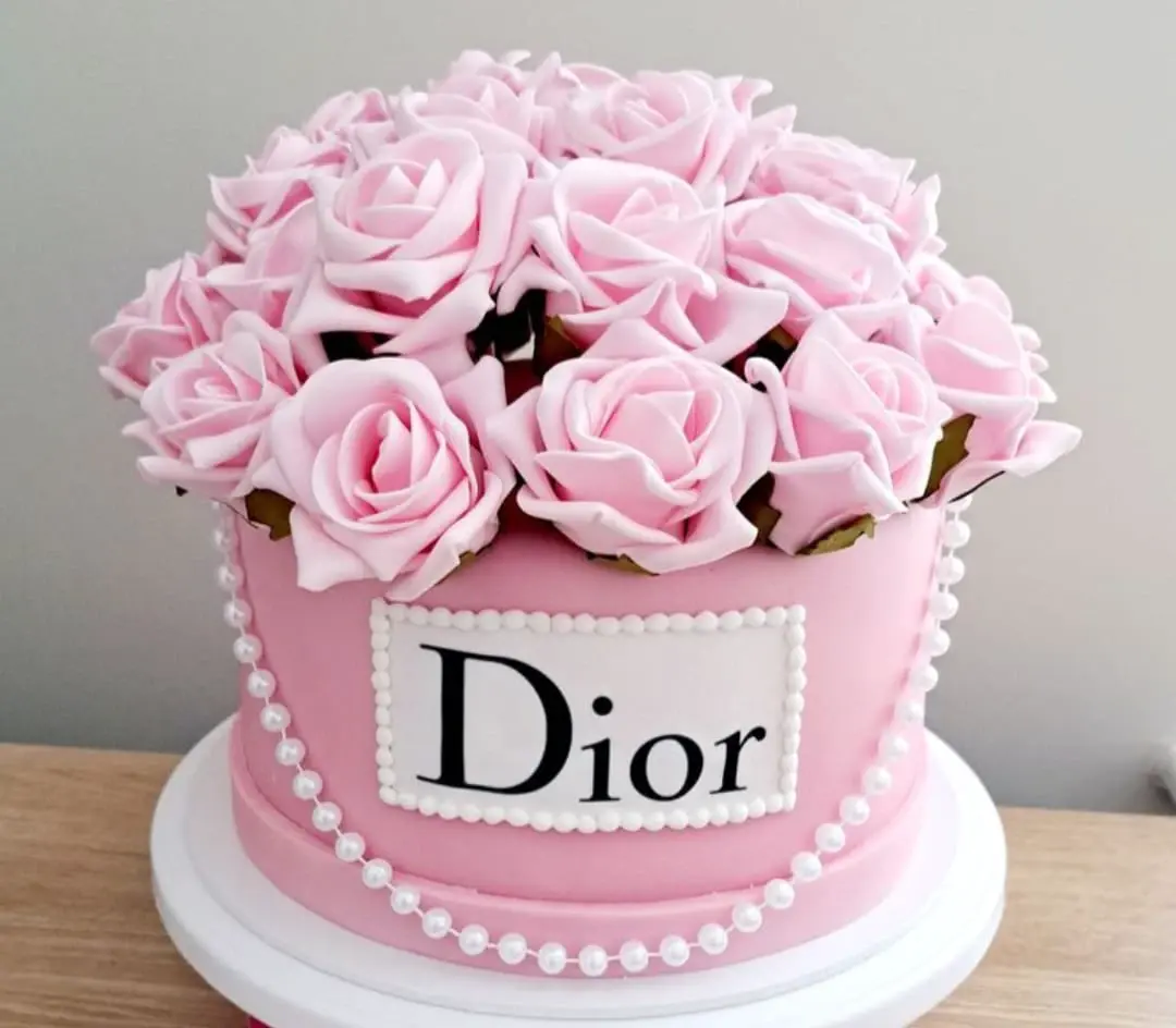 Dior Flower Box Cake