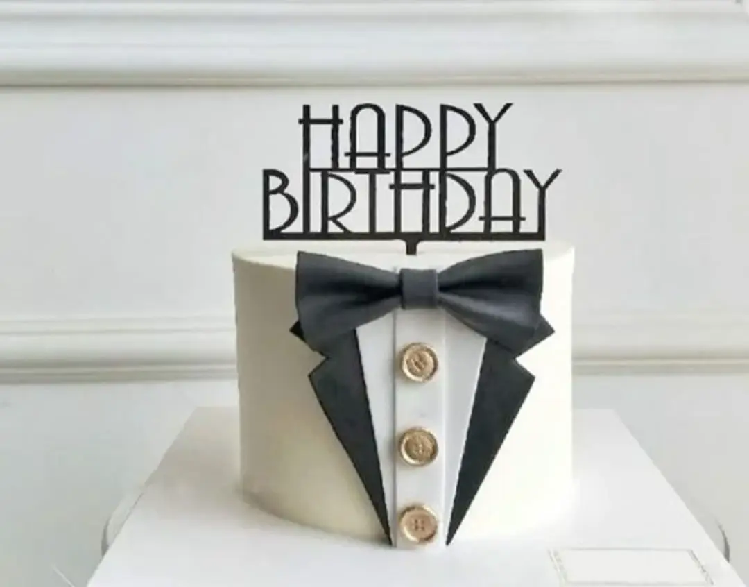 Orange Fondant Gentleman cake Jaytal House Of Cake